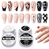 GELLEN black and white painting gel for precise line work and chic nail art