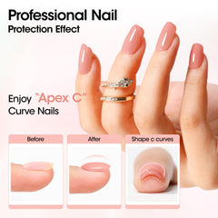 Apex shaping with GELLEN builder gel for a natural curve.