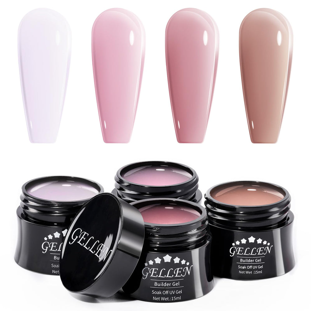 Gellen Builder Gel Kit front box shows four color options for versatile extensions.