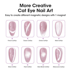 GELLEN Aurora wave cat eye effect sample achievable with the magnet.