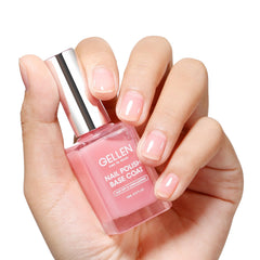 GELLEN Clear Base Coat bottle pour shows quick air-dry action.