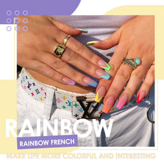 Color swatches display 16 shades ready for at home nail design