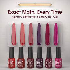 GELLEN Dark Gel Nail Polish brush stroke showing smooth self-leveling application