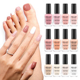 GELLEN French manicure nail polish set in 12 shades for salon-style nails at home.