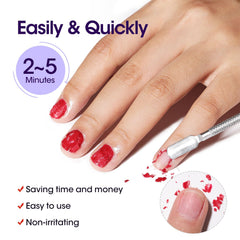 Gellen quick-action remover close-up showing fast gel lift in minutes.
