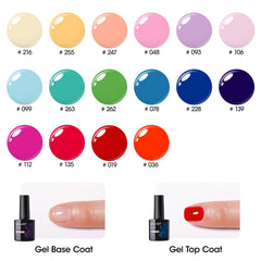 GELLEN gel polish kit with base and top coats for complete manicures
