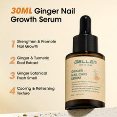 GELLEN Ginger Nail Growth Serum dropper enables precise application.