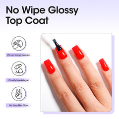 GELLEN glossy top coat in use for a professional-looking manicure.