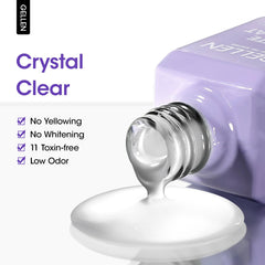 GELLEN Matte Top Coat texture preview on a nail art sample