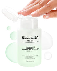 GELLEN dual-phase remover bottle with push-down pump for effortless one-handed use.