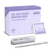 GELLEN nail polish remover pad lavender oil packaging; gentle hydration for nails.