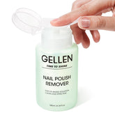 GELLEN Nail Polish Remover bottle with push-down pump for easy application.