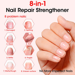GELLEN Nail Strengthener brush application close up showing quick, smooth finish