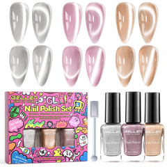 GELLEN Quick Dry Cat Eye Kit box with magnet showcases shimmering 3D effects.