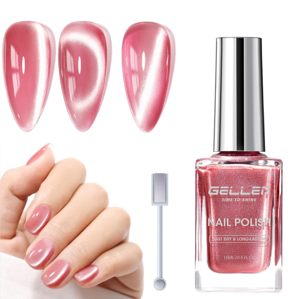 GELLEN quick-dry cat eye polish magnet creating bold gradient lines