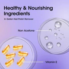 GELLEN remover with Vitamin E nourishes nails during polish removal