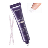 GELLEN semi solid nail glue bottle front view showing strong tip bond.