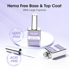 GELLEN top coat bottle delivering a mirror gloss and lasting shine.
