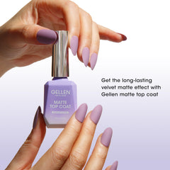 Gellen glitter top coat bottle adds rainbow shimmer for glam accents
