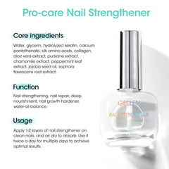 GELLEN Unscent Nail Strengthener brush applying clear coat on damaged nails