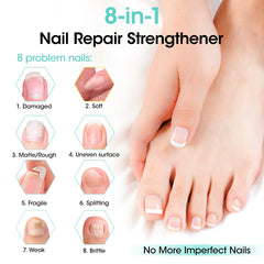 GELLEN Unscent Nail Strengthener on nails with glossy finish