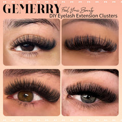 GEMERRY lash clusters 40D soft volume for subtle drama.