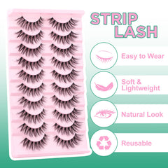 GEMERRY wispy strip lashes provide voluminous definition.