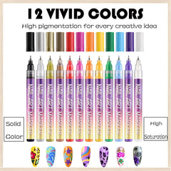 Gemsanva vibrant nail ink dries quickly for smudge-free designs