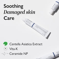 Genabelle Vita-K Rescue Gel on the face demonstrates safe use around delicate areas