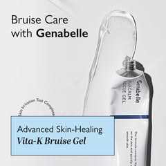 Genabelle Laser Vita-K Rescue Gel texture highlights a non-greasy, quick-absorbing finish for sensitive skin
