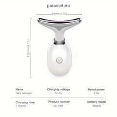 Generic LED massager with heat and vibration for wrinkle targeting.