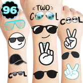 Generic Two Cool tattoos with sunglasses for kids, ideal party favors and easy cleanup