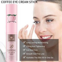 Generic caffeine eye balm stick with retinol and hyaluronic acid ingredients emphasizing hydration and smoother contour.