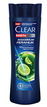 Generic Clear Men lemon extract shampoo bottle pour highlights refreshing anti-oily scalp action