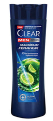 Generic Clear Men lemon extract shampoo bottle pour highlights refreshing anti-oily scalp action