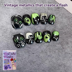 Generic Colors Nail Art Pens display vibrant swatches for bold, single-stroke color.