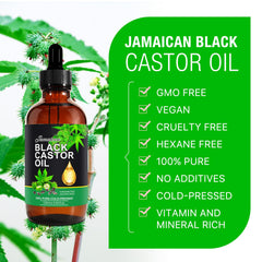 Generic Jamaican Black Castor Oil scalp application ready for nourishing hair.