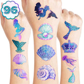 Generic Mermaid Tattoos: eight pre-cut sheets for easy party decor and favors.