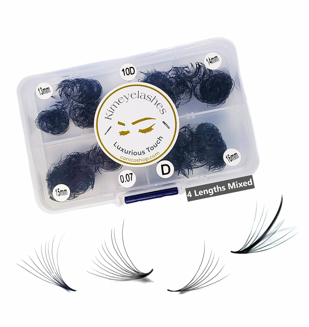 Generic 1000 premade volume fans in 9-12mm for efficient lash sets