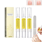 Generic Rejuvenation Nail Growth Oil bottle beside nail file for healthier-looking nails.