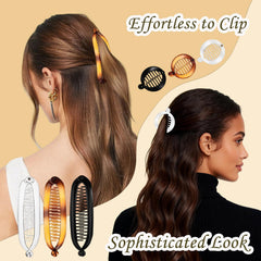 Generic vintage fishtail clip highlights classic style for modern day looks.
