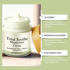 Generic Total Soothe Magnesium Cream texture close-up highlights creamy, non-greasy feel.