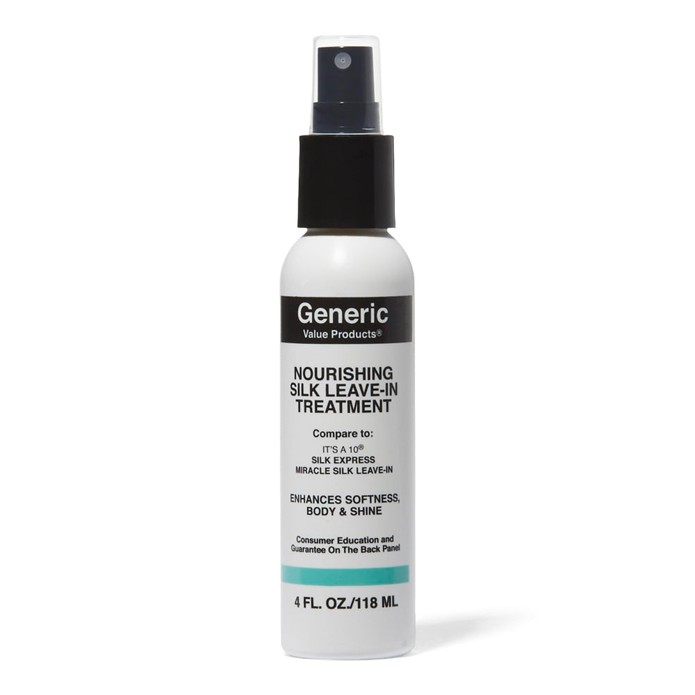 Generic Value Products Nourishing Silk Leave-In bottle for smooth, frizz control.