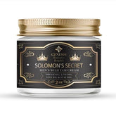 Genesis Solomon's Secret men's wild yam cream jar showing premium organic formula for vitality.