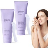 Gentle Body Hair Removal Cream with spatula for precise, even application.