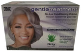 Gentle Treatment Grey No-Lye Relaxer Kit for even application and conditioning.