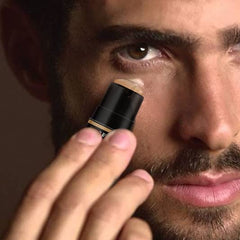 Gentlehomme concealer blemish cover demonstrates fast concealment of pimples and spots.