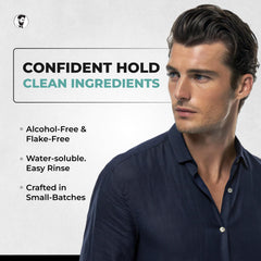 Gentlemen Republic hair gel pump dispenses evenly for precise styling.