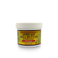 Genuine African Formula Shea Butter Super-Lite jar provides lightweight hydration for dry hair