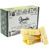 Geodhi Avocado-Rosemary Soap Bar closeup highlighting natural ingredients and gentle cleansing.